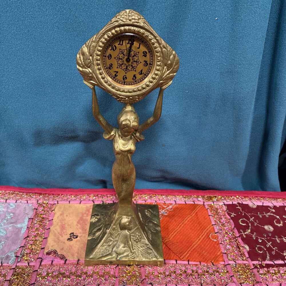 Unbranded Brass Clock - Needs Repair